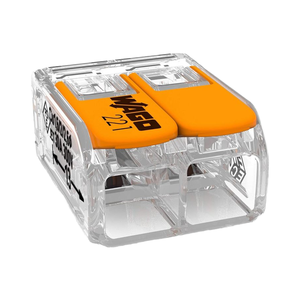 Conectores de cable compactos <span class=keywords><strong>Bonico</strong></span> 221-612 de 10 AWG, 2 conductores, conectores de palanca y bolsa para reserva - Product Image 1
