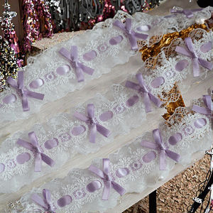 Ruban de dentelle florale 100% coton écologique pour bricolage robes de mariée bébé vêtements chaussures sacs-accessoires décolleté cheveux porter - Product Image 3