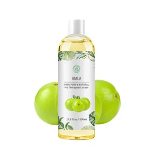 Olio di semi di Amla spremuto a freddo 100% Pure Bulk Factory, 500ML di olio di uva spina indiana per la crescita dei capelli |