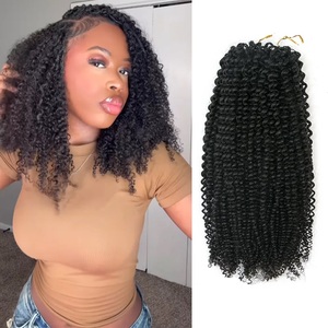 Extensioni per capelli umani ricci a onda birmana, senza attacco, per trecce, 100g/confezione - Product Image 6