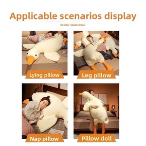 Peluche a forma di Oca, Cuscino Giocattolo, Grande Oca Bianca, Regalo di Compleanno - Product Image 4