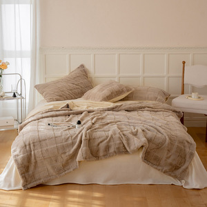 Manta <span class=keywords><strong>de</strong></span> piel sintética <span class=keywords><strong>de</strong></span> conejo, tejido <span class=keywords><strong>de</strong></span> 100% poliéster <span class=keywords><strong>de</strong></span> lujo, supersuave, Natural, grueso, gris oscuro - Product Image 5