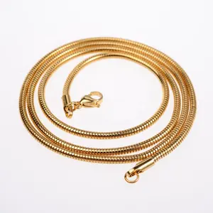 Bán buôn thép không gỉ vàng liên kết vòng cổ rắn chuỗi dây chuỗi cho nam giới phụ nữ phát hiện đồ trang sức làm nguồn cung cấp
