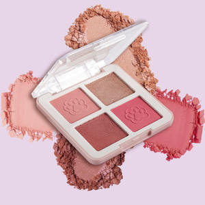 Vente en gros de haute qualité Palette de fards à paupières <span class=keywords><strong>4</strong></span> couleurs carrées Party All Set Palette de fards à paupières <span class=keywords><strong>4</strong></span> couleurs mates multi-usages Palette de fards à paupières doux et paresseux - Product Image 1