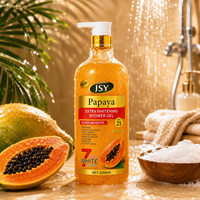 1000ml Papaya Douchegel Lichaamswas met pomp voor zachte dagelijkse reiniging en een fris, zacht aanvoelend gevoel voor de huid. Fruit-geïnspireerd private label.