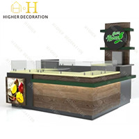 Design d'intérieur haut de gamme sur mesure pour café, kiosque à café, mobilier de café, vente en gros, vitrine de présentation pour boutique de bubble tea