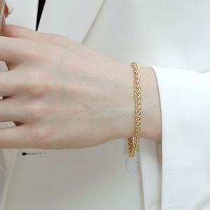 Dylam 925 Sterling <b>Silver</b> Women 18K Gold Plated Nickel-Free Hypoallergenic Jewelry Hip Hop Chunky <b>Cuban</b> <b>Link</b> <b>Chain</b> Bracelet - Product Image 6