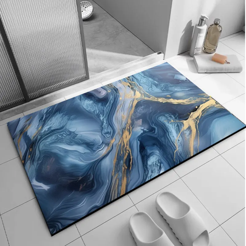 (Chakme) Alfombrilla De Baño De Piedra Diatomita Tapis De Zone De Ducha Absorbente Alfombrilla De Baño De Diatomita Con Impresión