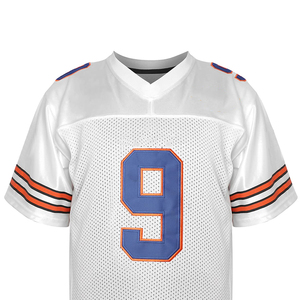 เสื้อฟุตบอลอเมริกันแขนสั้นพิมพ์ลาย ระบายอากาศได้ดี ผลิตจากโพลีเอสเตอร์ 100% ปรับแต่งได้ บริการ OEM ราคาถูก - Product Image 4