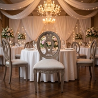 Chaise de salle à manger haut de gamme pour hôtel, en plastique, écologique et durable, empilable, pour villa, hôtel, événements extérieurs et mariages