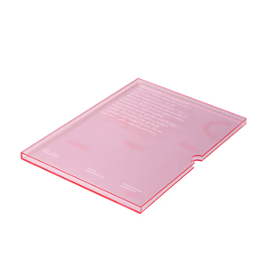 Porta Revistas de Plástico Transparente Rosa, Funda Acrílica para Libros, Cubierta Acrílica para Libros - Product Image 2