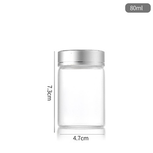 Pot en verre transparent de 50 ml, forme cylindrique, avec bouchon à vis, récipient cosmétique, diamètre 4,7 cm, hauteur 5,3 cm - Product Image 4