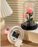 Veilleuse LED créative à la main ornement de fleur de Rose éternelle créative pour anniversaire saint valentin fleurs préservées plantes