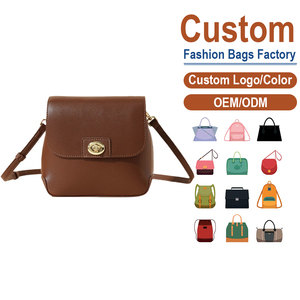 Textured Top-layer Cowhide Crossbody Bag Retro Turn-<b>lock</b> Shoulder Bag Elegant Women's Commuting Bag OEM Labeling - Product Image 1