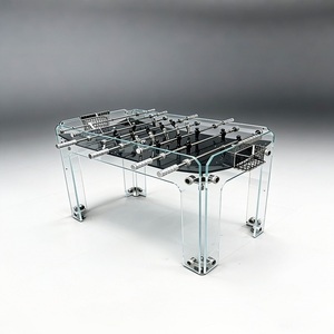 Mesa <span class=keywords><strong>de</strong></span> Futbolín Profesional Comercial para Adultos, <span class=keywords><strong>de</strong></span> Vidrio y Acero Inoxidable, Grande, <span class=keywords><strong>de</strong></span> Lujo, para Interiores, Personalizable, Negra - Product Image 4