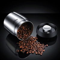 Boîte de stockage scellée sous vide en acier inoxydable métal thé café sucre boîtes hermétiques