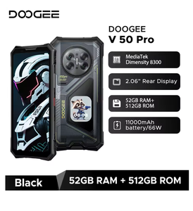 โทรศัพท์มือถือ DOOGEE V50 Pro รุ่นทนทาน Octa Core หน้าจอ LCD 120Hz กันน้ำ 52GB+1TB Dimensity 8300 ขนาด 6.78 นิ้ว FHD+ แบตเตอรี่ 11000mAh ชาร์จเร็ว 66W กล้อง 200MP ระบบปฏิบัติการ Android - Product Image 4