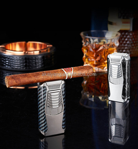 Multifunctional Cigar Tool <strong>6</strong> in <strong>1</strong> Portable Cigar Cutter Lighter Combo V Blade Straight Blade - Product Image 4