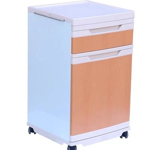 Hospital Trolley Multi Layer ABS Plastic Steel Bedside Cabinet With Drawers <b>For</b> Nursing Home Beauty Salon - Product Image 5