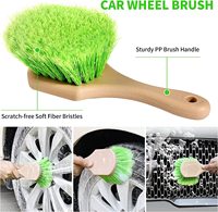 MEIQING MQCK017 Kit de lavage multifonctionnel avec raclette pour pare-brise, brosse à pneus, plumeau, serviettes en microfibre et manche télescopique en plastique et aluminium