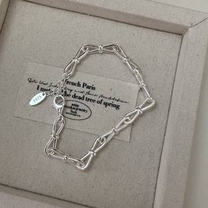 S925 Sterling Silver Style Coréen Rétro Mode Chaîne Bracelet Simple Niche Conception Noué Bijoux pour La Vente En Gros - Product Image 1