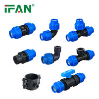 Raccords de compression PP IFAN à connexion rapide pour tubes PE PN16, raccords de tuyauterie PE PP HDPE