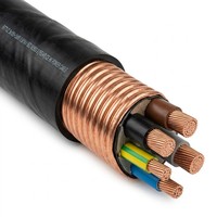Kabel Listrik Lantian RTTVZ 3+2 Inti Tembaga Berisolasi Mineral dengan Selubung Luar PVC 0.6/1kV untuk Keamanan Kebakaran Industri