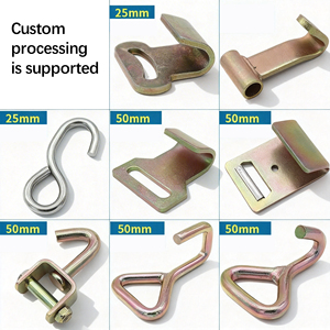 <span class=keywords><strong>Crochet</strong></span> <span class=keywords><strong>plat</strong></span> en métal robuste pour sangles de fixation, assemblages de fixation de cargaison, applications de sécurisation pour camions/remorques - Product Image 3