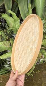 Plateau en bambou tissé à la main, plateau rond de service, décoration murale, assiette en rotin naturel, décoration écologique pour la maison - Product Image 5