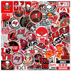 חם Tampa מפרץ bucaneers 50 יח 'עמיד למים מדבקות pvc מדפי הגרפיטי nflצוותים קסדה מדפי ויניל קבוצת כדורגל לוגו - Product Image 2