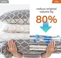 Lot de 20 sacs de rangement sous vide transparents, écologiques, réutilisables, anti-humidité, pour salle de bain, aliments et literie