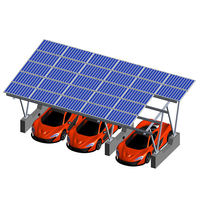 Panneaux solaires en acier durable et durable à énergie verte structures port de voiture de stationnement solaire
