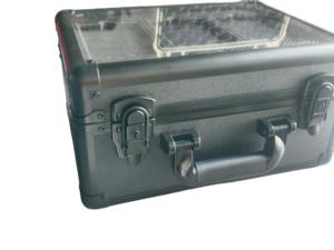 <span class=keywords><strong>Valise</strong></span> de transport en aluminium personnalisée à 3 rangées verrouillable avec mousse EVA pour cartes <span class=keywords><strong>PSA</strong></span>/BGS - Product Image 3