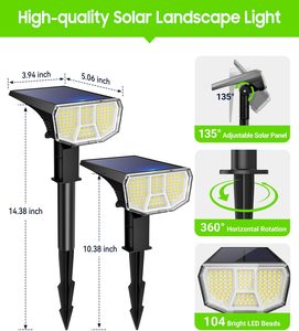 Luces <span class=keywords><strong>Solares</strong></span> Modernas <span class=keywords><strong>para</strong></span> Exteriores, Impermeables, con Batería Incluida, Luz Blanca Fría, <span class=keywords><strong>para</strong></span> Jardín, Césped y Piscina - Product Image 6