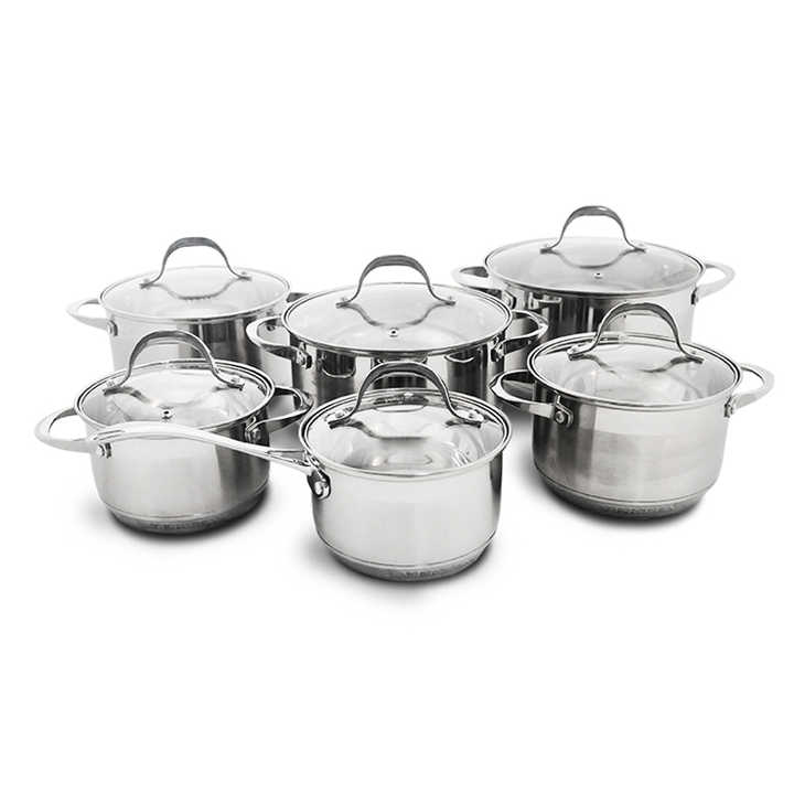 AMCステンレススチール セット 23-Piece Stainless Steel Induction Cookware Pan Set by