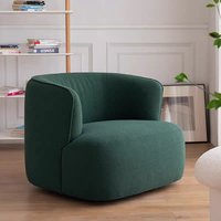 Fauteuil de salon en tissu bouclé beige style nordique, canapé moderne, fauteuil individuel, chaises modulaires