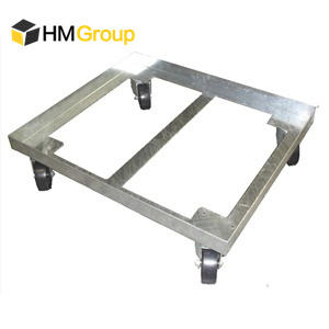 Carretilla de Acero Galvanizado Resistente de Cuatro Ruedas, Fabricada con Acero Dulce, con Bordes y Esquinas Redondeados - Product Image 3