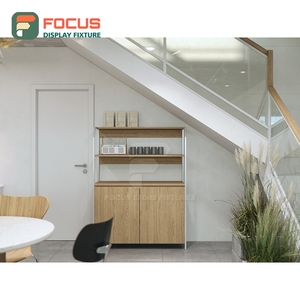 Contemporary Cafe Service Counter Laminate Wood Finish Barista Service Zone Roastery Service Counter - Product Image 3