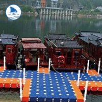 Ponton flottant gonflable en HDPE pour jet ski avec capacité de charge de 350 kg/m² pour marinas