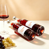 Bouteille de vin en verre transparent vide de 750 ml, type Bourgogne/Bordeaux, avec capsule couronne, pour vin rouge et brassage maison - Vente en gros