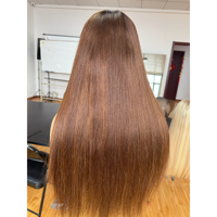 SHY 13x5 HD Swiss Lace Front Wig 100% Cheveux Humains Pré-épilés Texture Lisse Raie Profonde Perruque de Fabrication