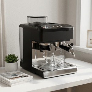 Máquina de café espresso con pantalla táctil al por mayor, molinillo integrado, OEM a granel, cafetera semiautomática personalizada, electrodoméstico de regalo - Product Image 3