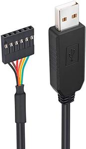 UART — câble adaptateur série FTDI USB vers TTL 5V, 6 broches, 0.1 pouces, connecteur UART IC FT232RL, puce winws 10 8 7, Linux MAC - Product Image 5