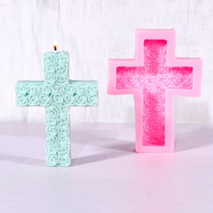 Molde de silicona al por mayor para velas con forma de cruz para decoración de Halloween, molde 3D DIY para Halloween - Product Image 3