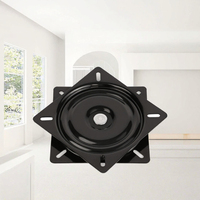 Plaque pivotante en fer à roulement à billes complet, durable, rotative à 360 degrés, 8 pouces, pour chaise de plage et canapé