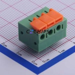KF142R-5.08-3P Spring Terminal Block Bent Lead Through Hole,P=5.08mm Connector 5.08mm 3P 3 15A - Product Image 1
