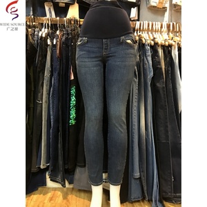 GZY Nueva Llegada Diseños Mixtos Barato Al Por Mayor Stock Lotes Moda Jeans De Maternidad - Product Image 4