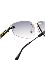 Lunettes de soleil photochromiques sans monture en métal pour unisexe - Lunettes de soleil tendance confortables avec protection UV