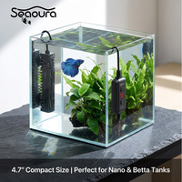 Chauffe-eau compact pour aquarium Seaoura SR-308 pour aquarium Beta, réglage facile de la température, chauffe-eau submersible avec ventouses