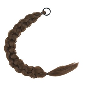 Extension de cheveux synthétiques tressés en fibre haute température, 24 pouces/60 cm, queue de cheval tressée en queue de poisson, 74g, accessoire capillaire - Product Image 5